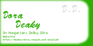 dora deaky business card